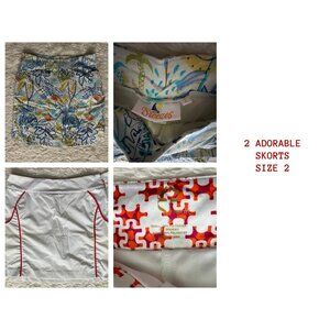 2 MIX AND MATCH skorts Breezes & EP Sport  sz 2